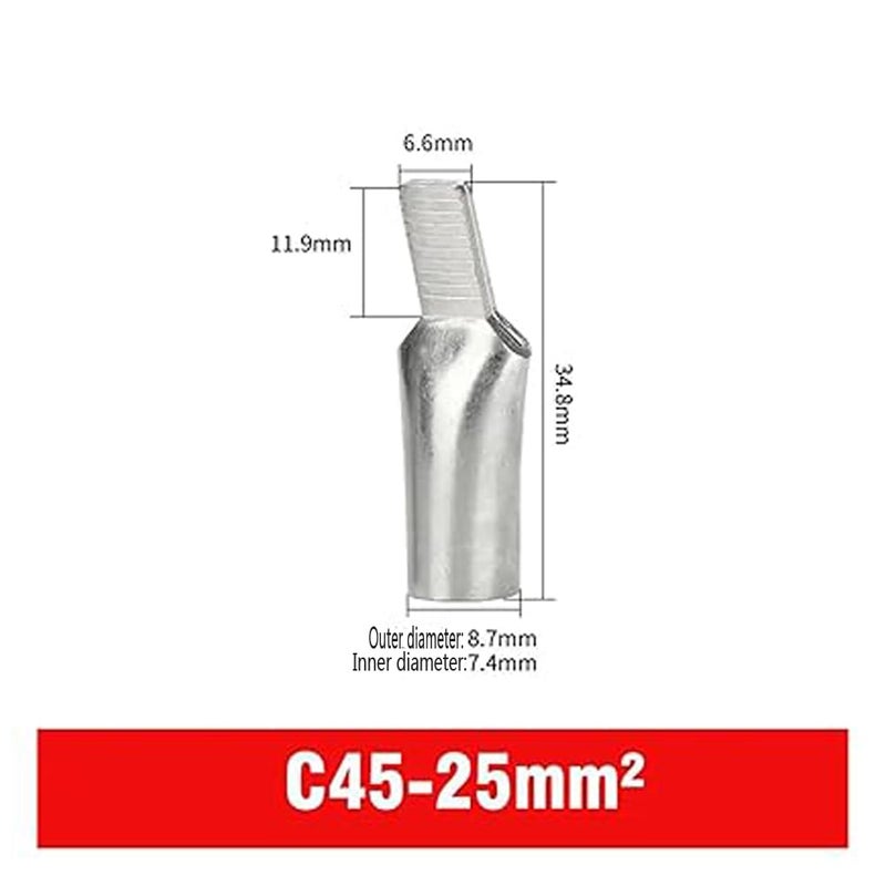 WSDMAVIS 50Pcs High Conductivity C45 Circuit Breaker Pins Copper Terminal Connectors with Cable Wire Lugs Reliably Crimp Terminal Lugs for Stable Connections up to 150°C - Image 3